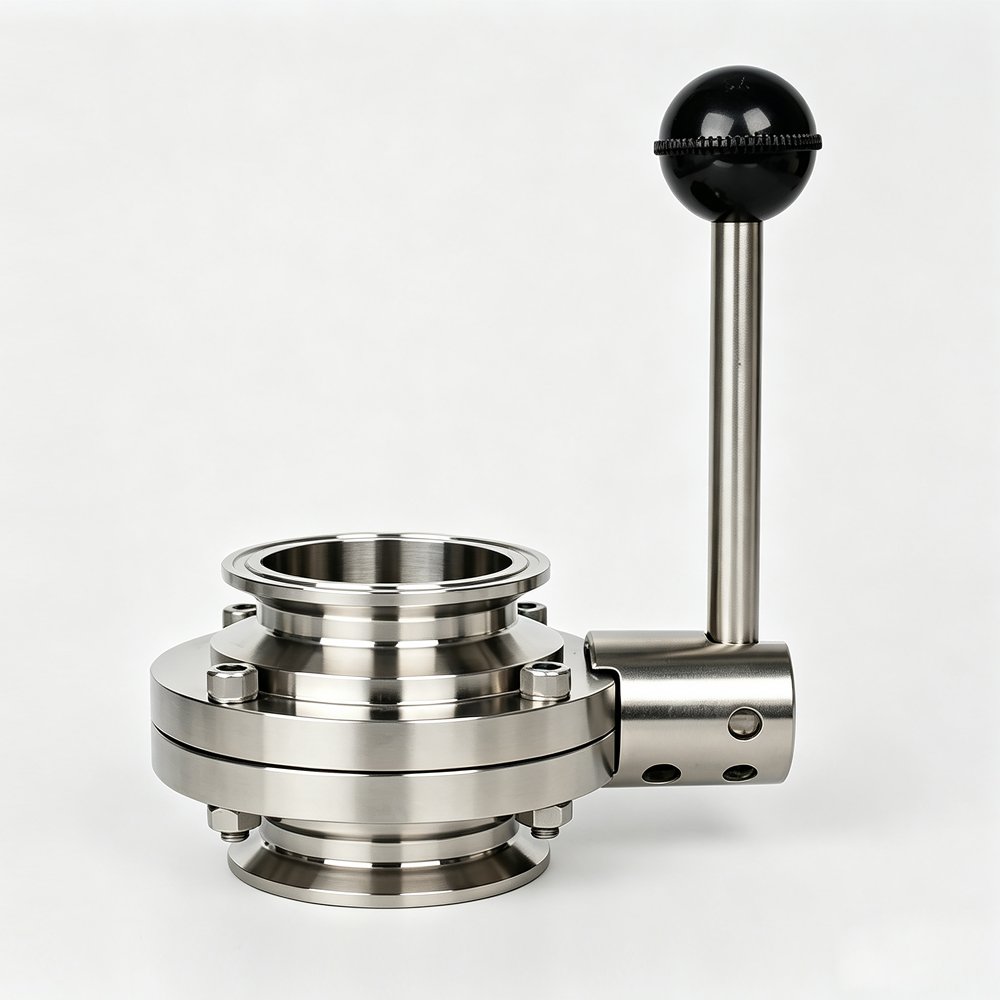SS304 Sanitary Butterfly Valve with Tri-Clamp Ends - Image 2