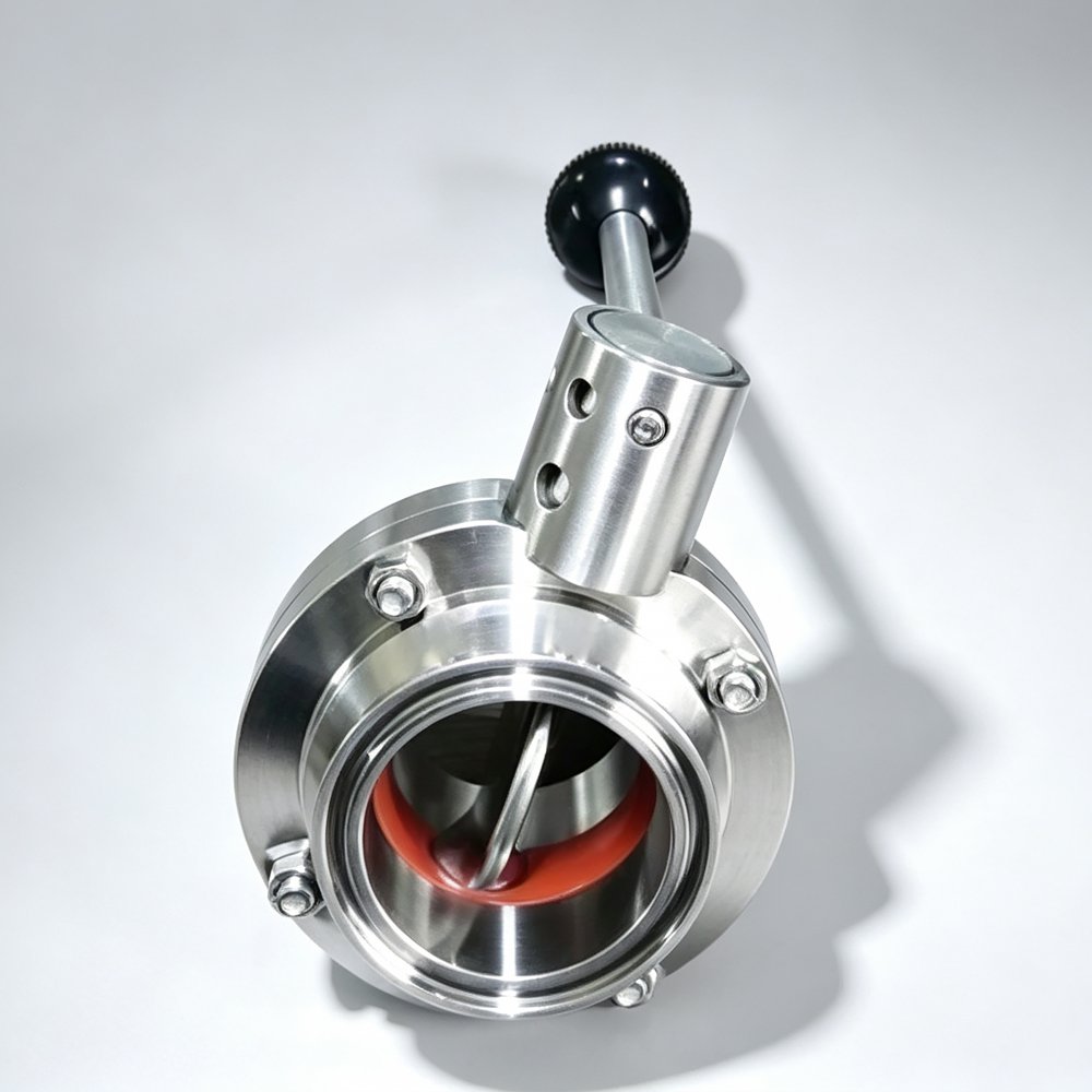 SS304 Sanitary Butterfly Valve with Tri-Clamp Ends - Image 3