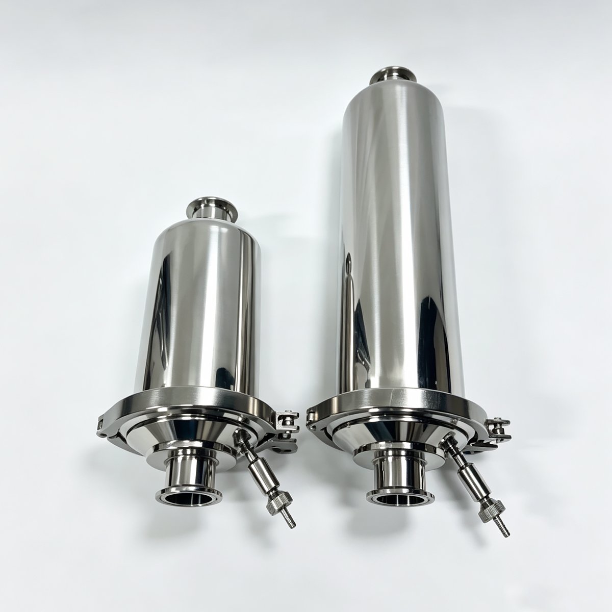 5 inch and 10 inch 304 316 sanitary air filters side by side comparison
