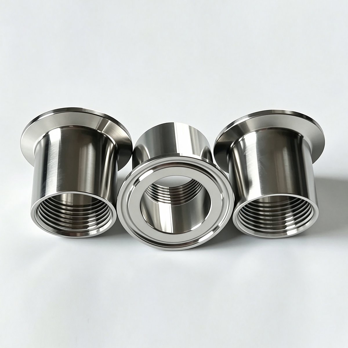 304 stainless steel sanitary tri-clamp to female threaded adapters in different sizes