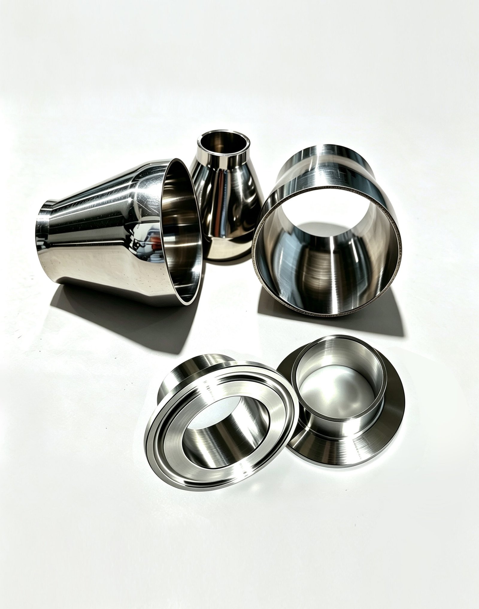 304 stainless steel sanitary weld ferrule and concentric reducer
