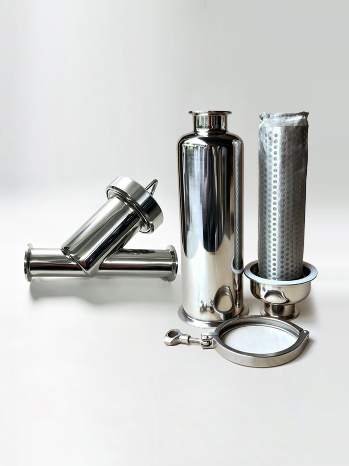 Comparison of sanitary Y-strainer and inline strainer designs