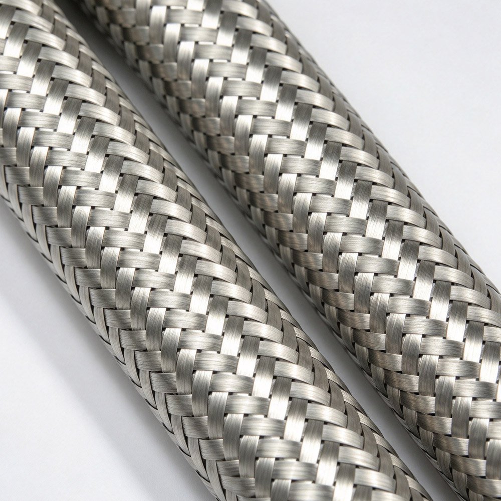 304 stainless steel braided sanitary hose surface