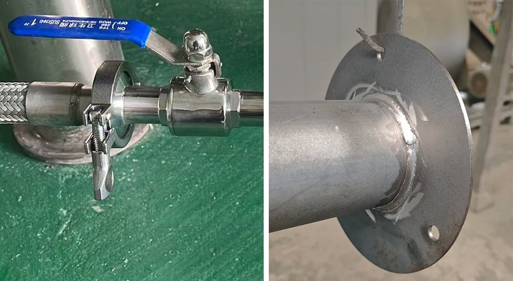Tri-Clamp vs welded connections in a hygienic stainless steel piping system